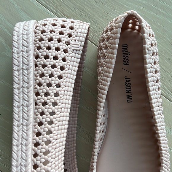 Melissa x Jason Wu jelly pink peep-toe flats. Size 8 US / 39 EU - Picture 2 of 7